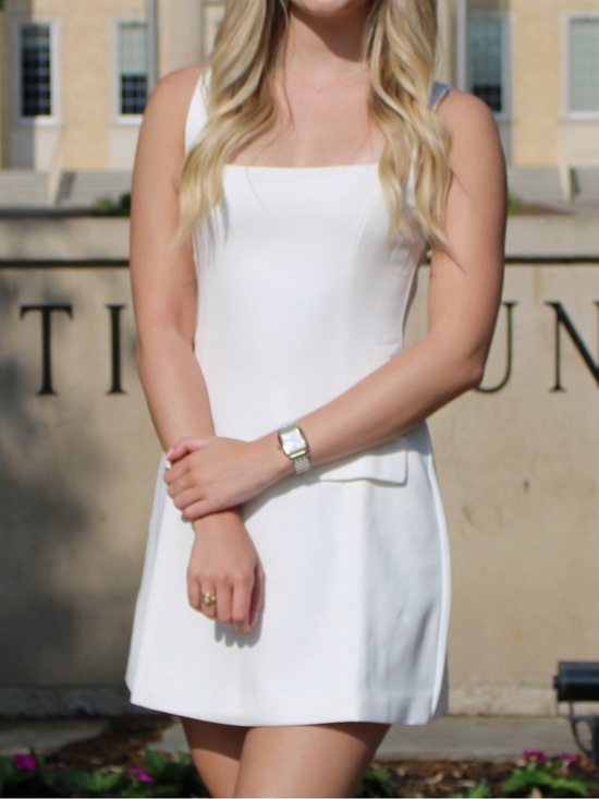 Hello Molly Dresses & Skirts - Hello Molly Ivory Square-Neck Mini Dress